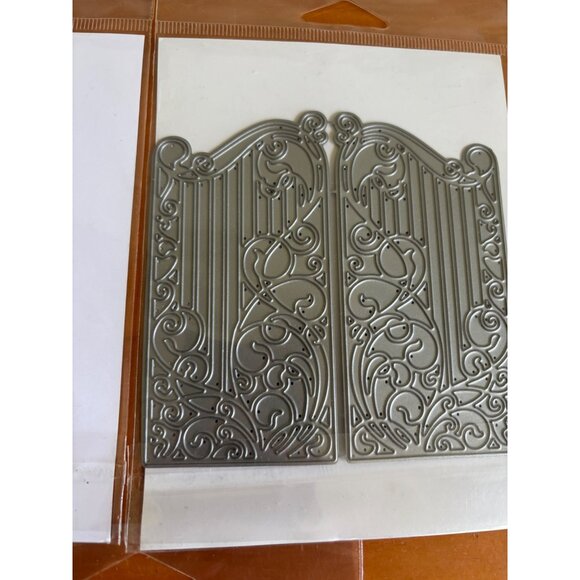 IO Stamps Metal Die Set Of 3 Uncaged Bird Wrought Iron Fence & Winter Fairy - Picture 9 of 10